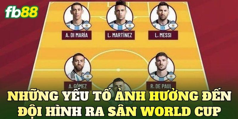 Những yếu tố ảnh hưởng đến đội hình ra sân World Cup