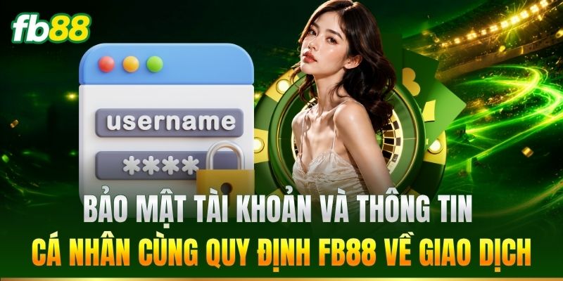 Bảo mật tài khoản và thông tin cá nhân cùng quy định về giao dịch