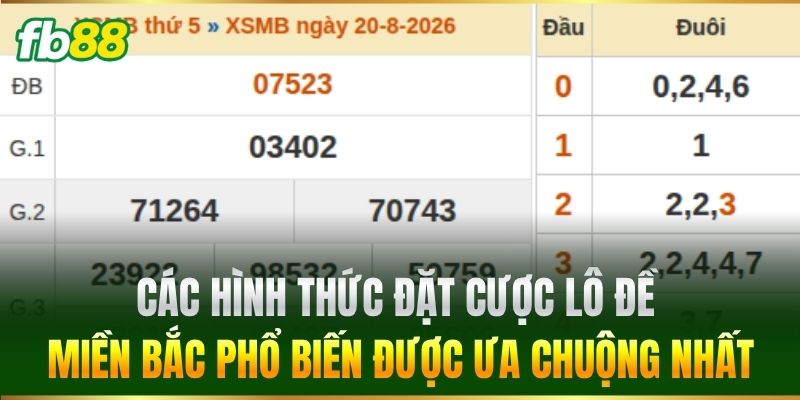 Các hình thức đặt cược Lô Đề Miền Bắc phổ biến được ưa chuộng nhất