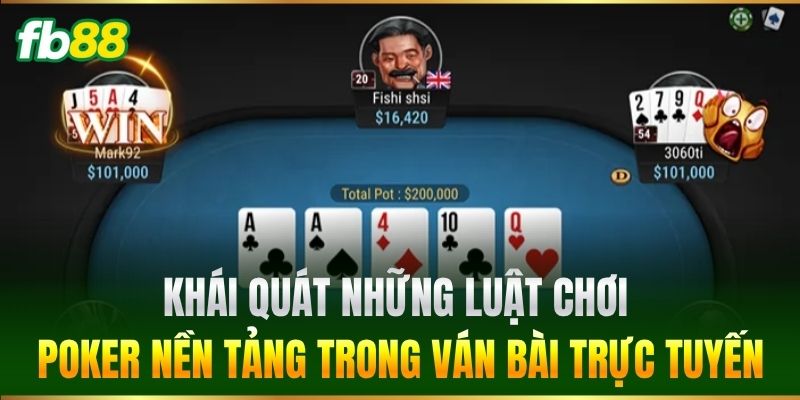Khái quát những Luật Chơi Poker nền tảng trong ván bài trực tuyến