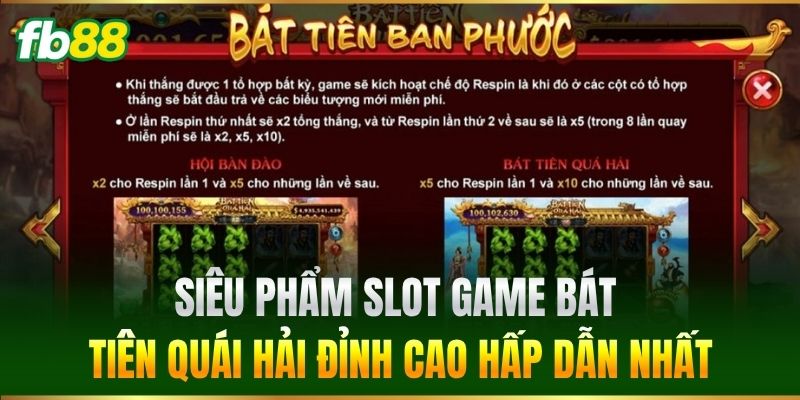 Siêu phẩm slot game Bát Tiên Quái Hải đỉnh cao hấp dẫn nhất